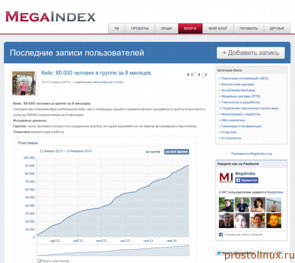 Социальная сеть Megaindex Социальная сеть Megaindex
